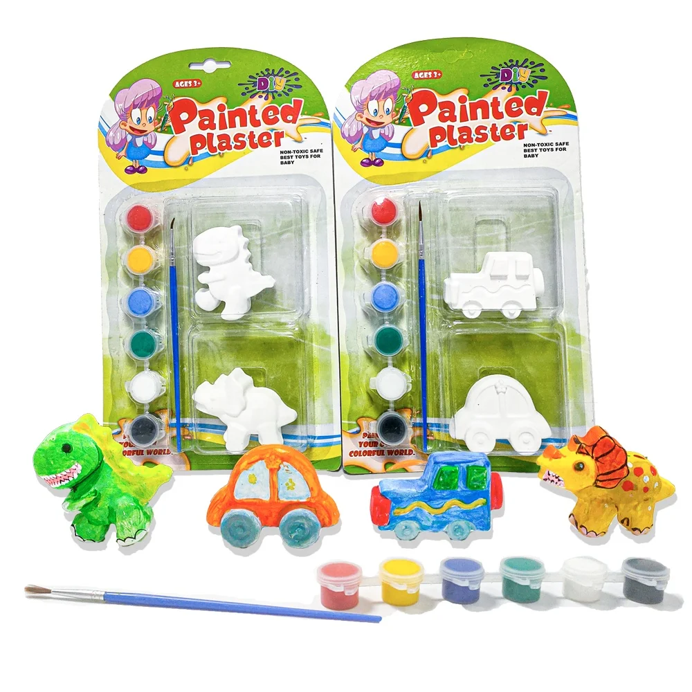 Paint Your Own Plaster Mold Figurines Plaster Painting Set Gift Toys for 3+ Years Ceramic Figurines to Paint