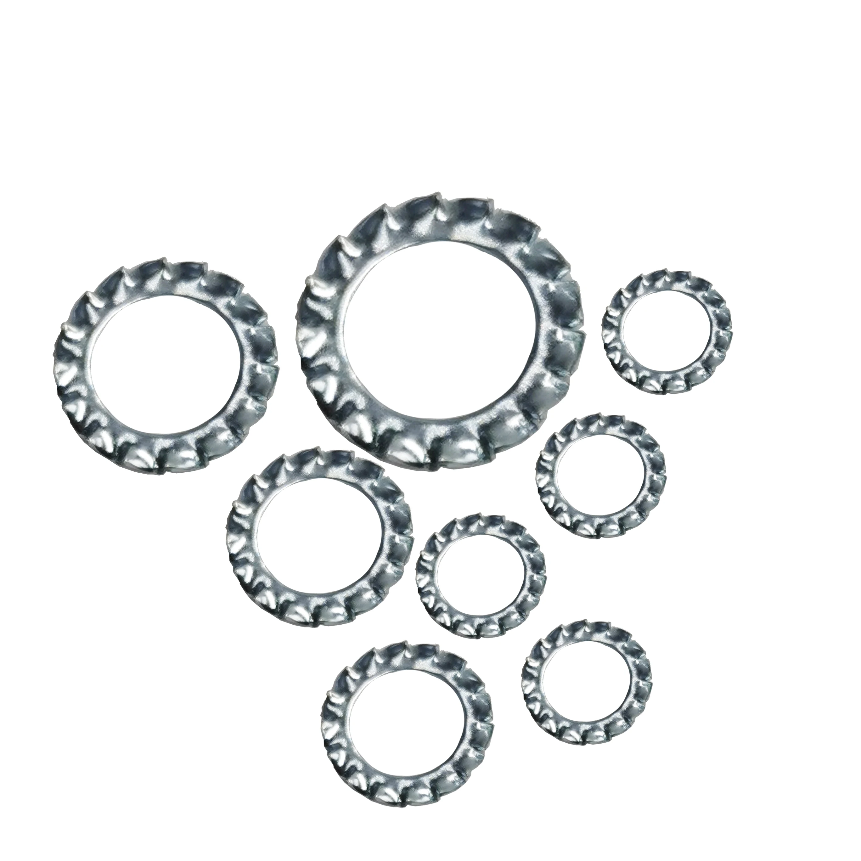 Carbon Steel Zinc Plated Toothed Star Spring Lock Roofing Screw Washer for