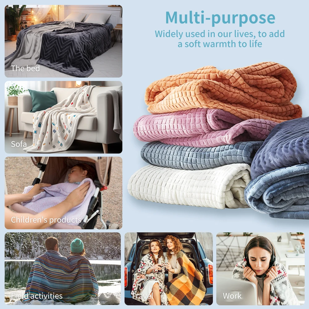 wool cashmere checker board grid chessboard baby soft throw blanket