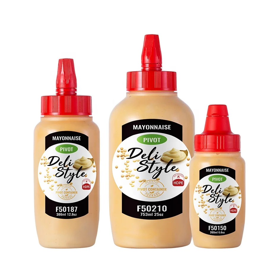 Hot filling PP 200ml 380ml 750ml plastic condiment squeeze bottle for honey ketchup salad hot sauce with Point cap