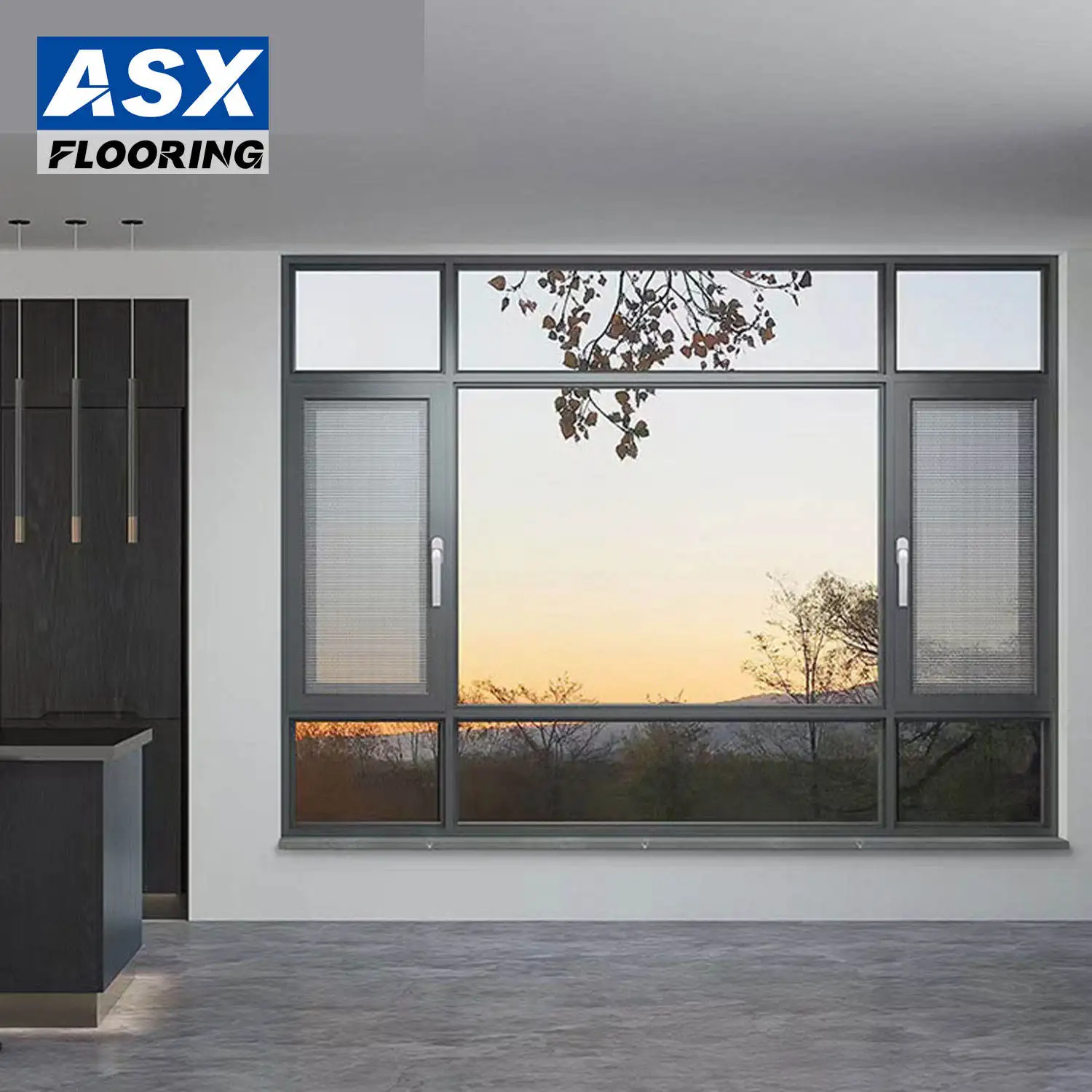 Aluminum Alloy Doors And Windows System Casement Windows French Window Glass Sound Insulation Heat Sealing Balcony Windows