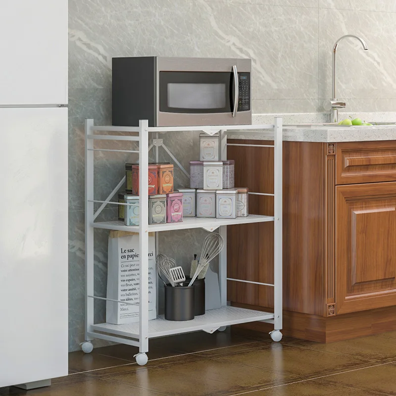 
Kitchen storage holders 3 tier metal wood microwave oven shelf stand appliances storage rack cabinet 