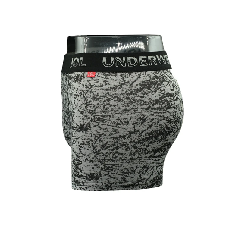 Silver Fiber Personalize 95% Bamboo/ 5% Spandex Men Underwear Set Black Boxer With Trunk