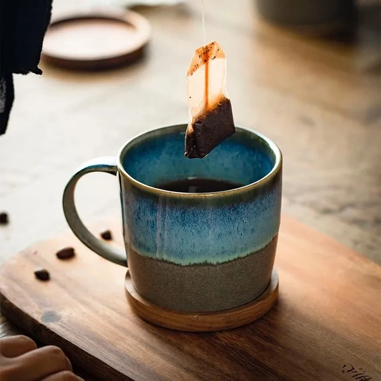 Японская Бытовая Керамическая чашка для воды, креативная глазурованная чашка для кофе, цветов, чая, для личного пользования