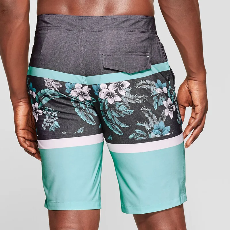 Custom Sublimation Palm Printed New Style Beach Surf Wear Swimwear Manufactures of Board Shorts