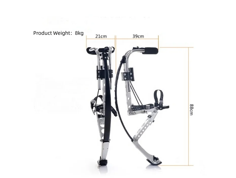 Aluminum alloy fiberglass running and jumping spring jumping stilt shoes fitness sports equipment