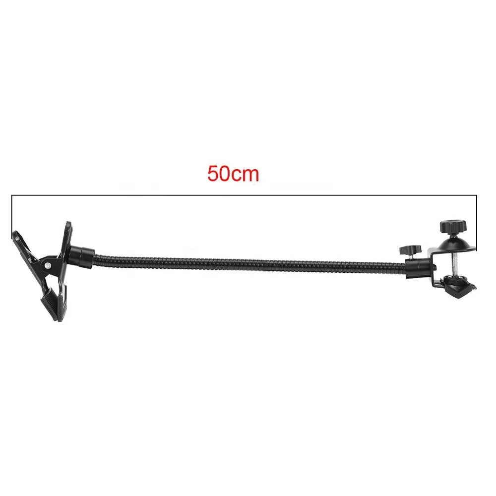 Double Clip Camera Mount Flexible Arm Gooseneck