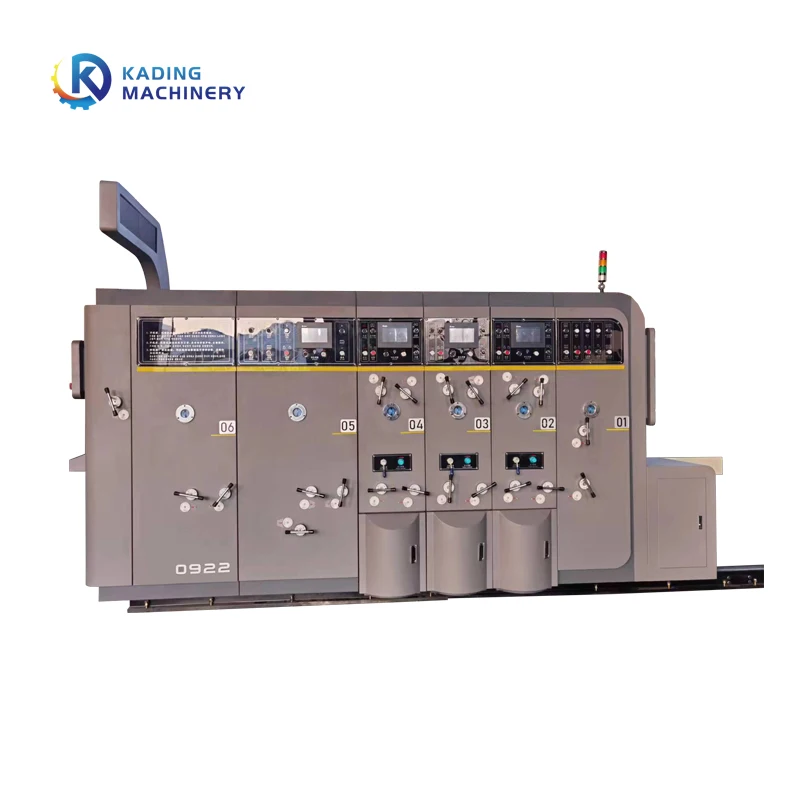 High Feeding Speed Corrugated Paperboard Boxes Printer With Automatic Die Cutter And Slotter