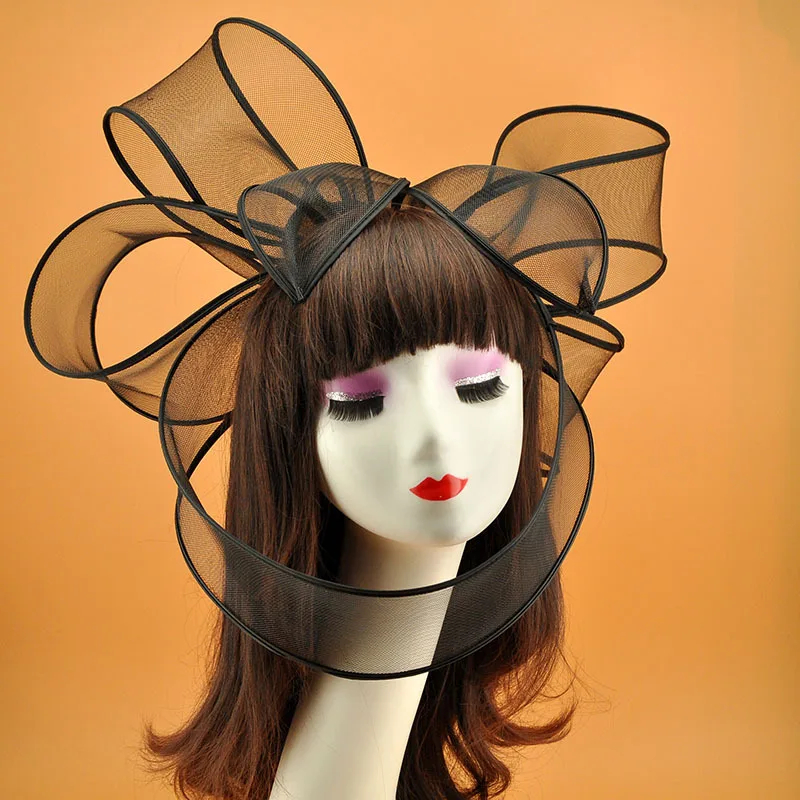 Hot hat Fascinators African Ladies wedding hats Femme women mesh fashion fascinator