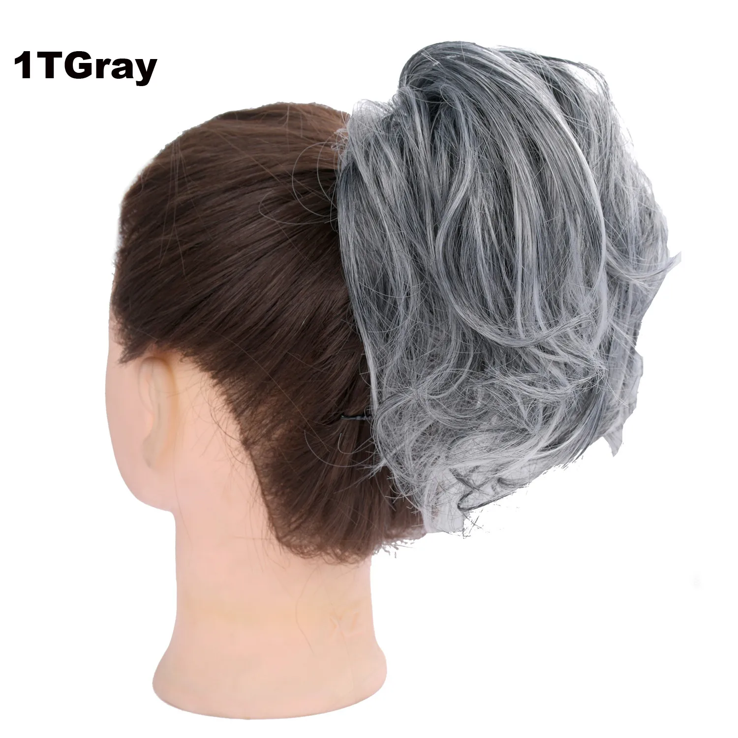 Синтетический шиньон для конского хвоста, накладные резинки для волос, шиньон, пучок для волос с резиновой лентой, 50 грамм