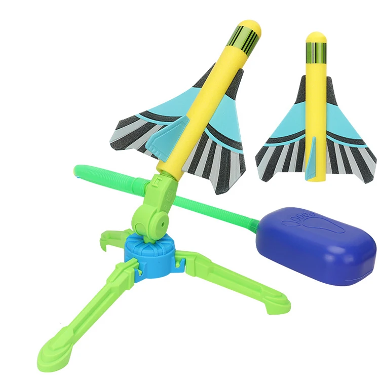 Outdoor Toys Flying Eva Foam Foot Pump Stomp Air Power Rockets Launcher Toys For Kids