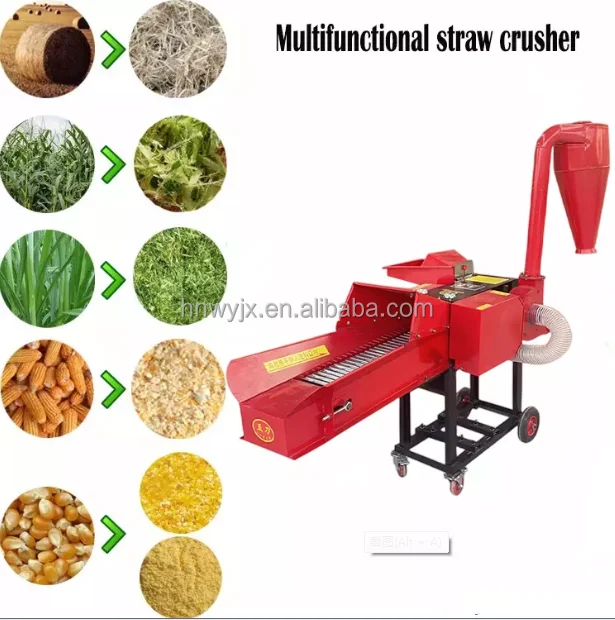 WEIYAN NEW ARRIVAL Animal Feed Processing Machine Straw Silage Mini Chaff Cutter Combined Grain Grass Vegetables Crusher