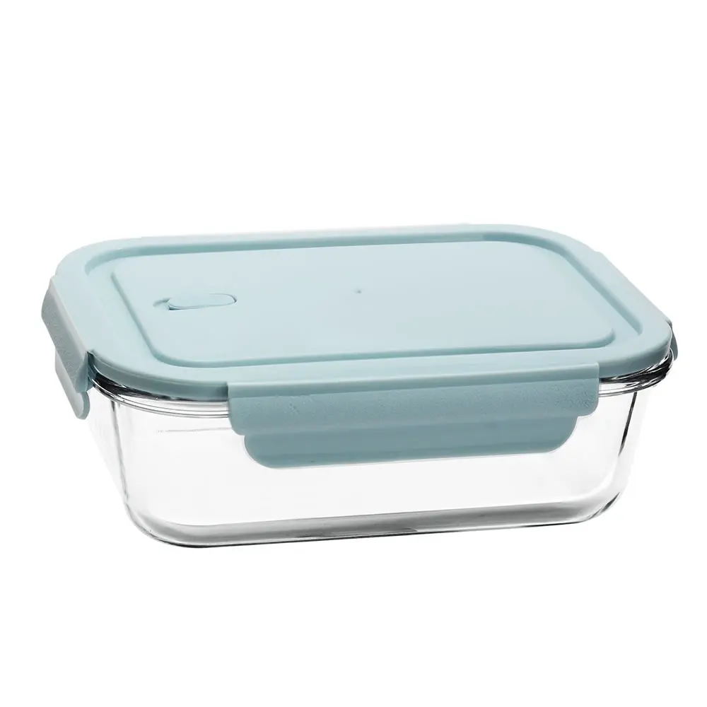 Modern Style Fresh Blue Lid Salad Container Dry Food Storage Box