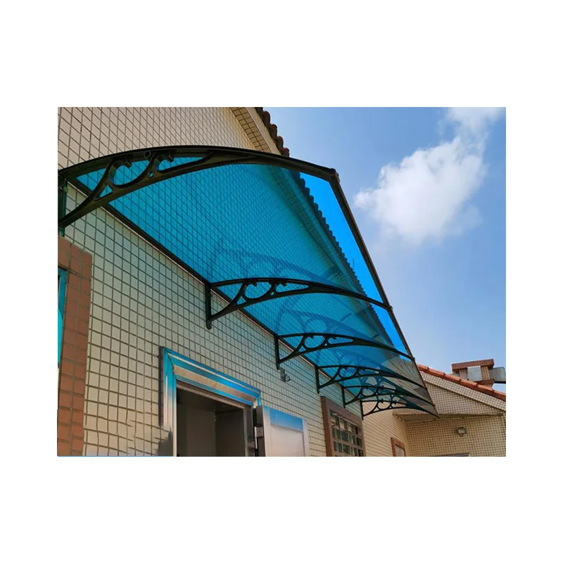 DIY Outdoor Sunshade Blue polycarbonate Solid panel Roof visor Sturdy