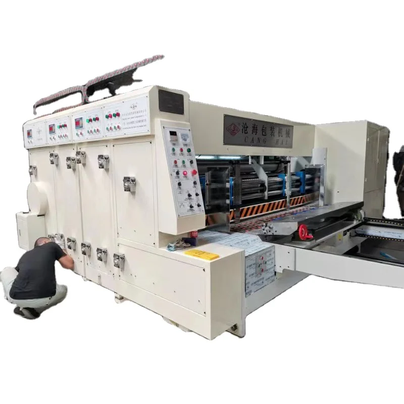 Carton Box printing slotting die-cutting Making Machine with Flexo Printer Slotter Die-Cutting Technology