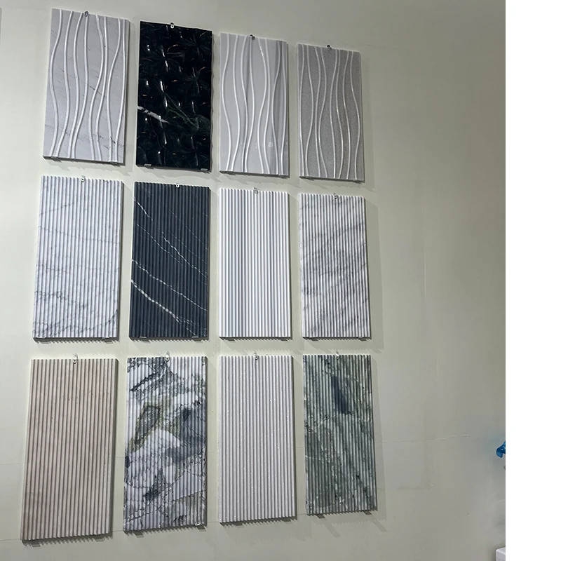 Carved marble concave surface relief 3 Dimension Marble Mosaic parquet Art Wall Tiles Customized  marble tiles for wall Parket
