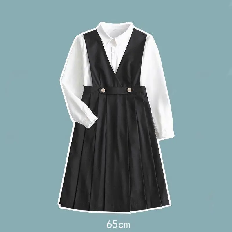 Ai-mich Vogue School Uniform Customize Big School Smock Suit Subdue Vest Set Teacher Overalls Cotton Women