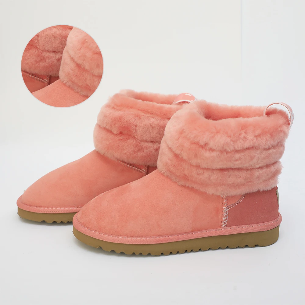 Hot Sale Real Sheepskin Snow Boots High Quality Affordable Wholesale Cotton On Snow Boots