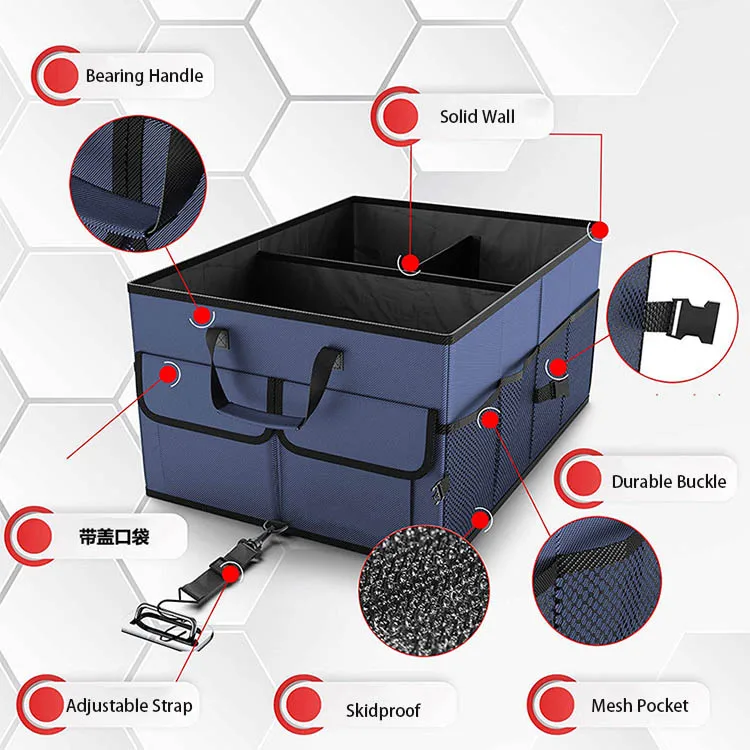 Wholesale  Car Trunk Organize foldable storage box Car Storage Organizer for SUV Trunk organizer