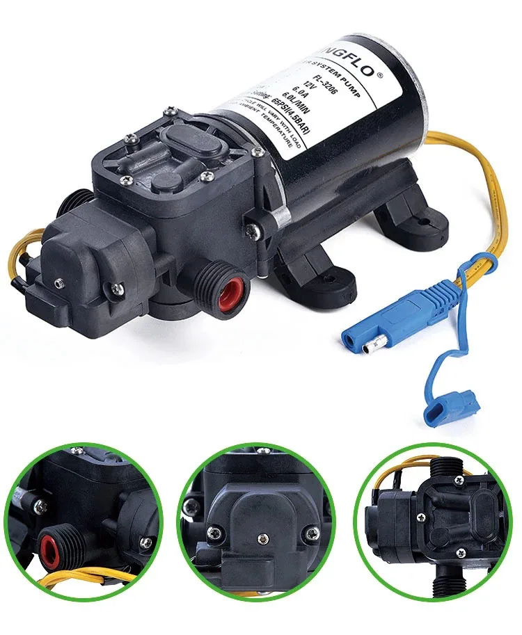 Singflo FL-3206 12v 65psi high pressure battery powered 12 volt 6L water heater pump