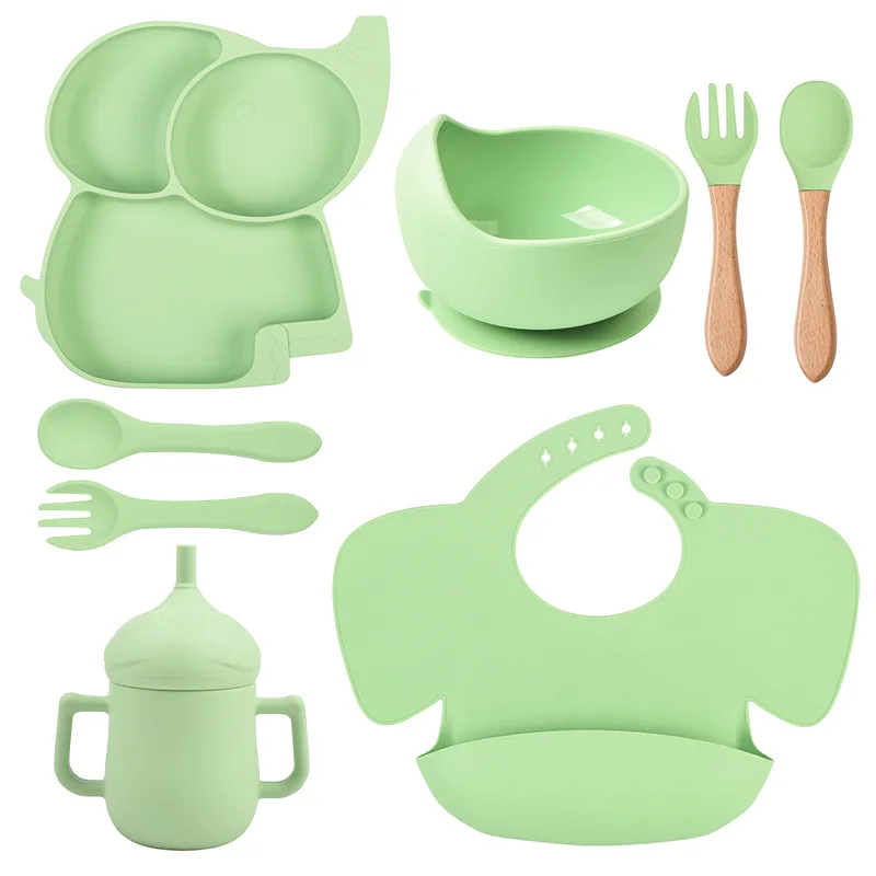 Silicone Baby Feeding Set with Cute Crabs Design BPAFree Baby Tableware Set for Newborns and Infants