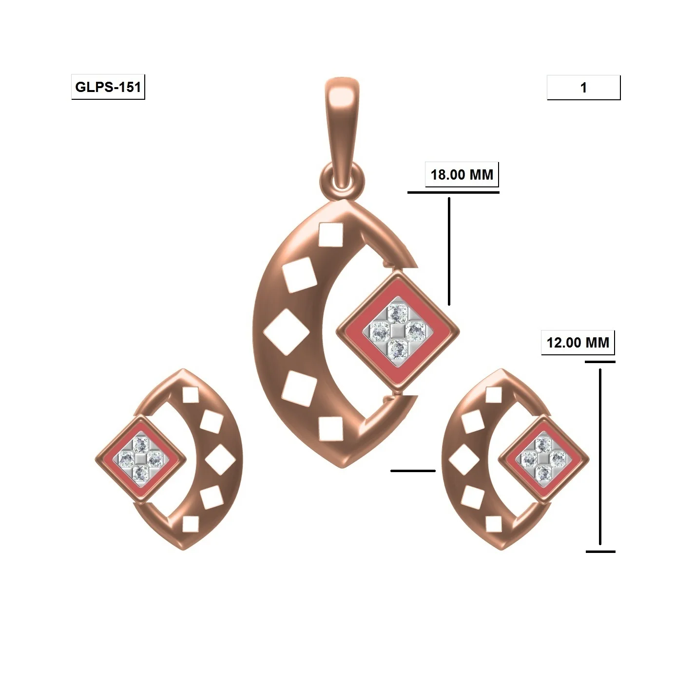 
Latest trend women jewelry set gold jewelry 18K including gold pendant set in 18k gold - Vietnam 