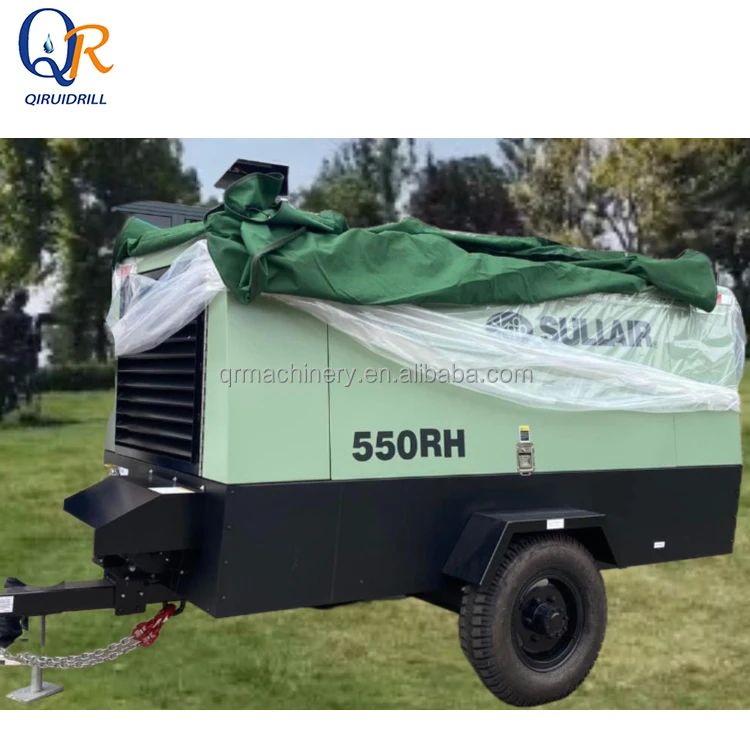 Портативный дизельный винтовой воздушный компрессор 200cfm 400cfm 550 600cfm