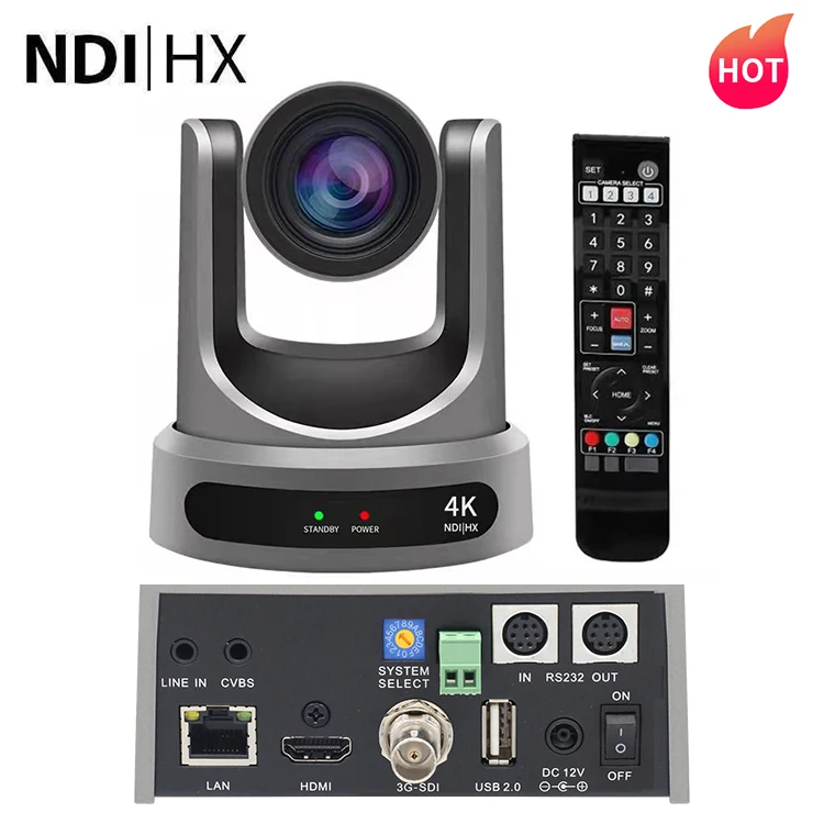 Ptz 4K autofocus conference meeting room Broadcasting camera conference system NDI HX ptz video conference camera 30X 20X 12X