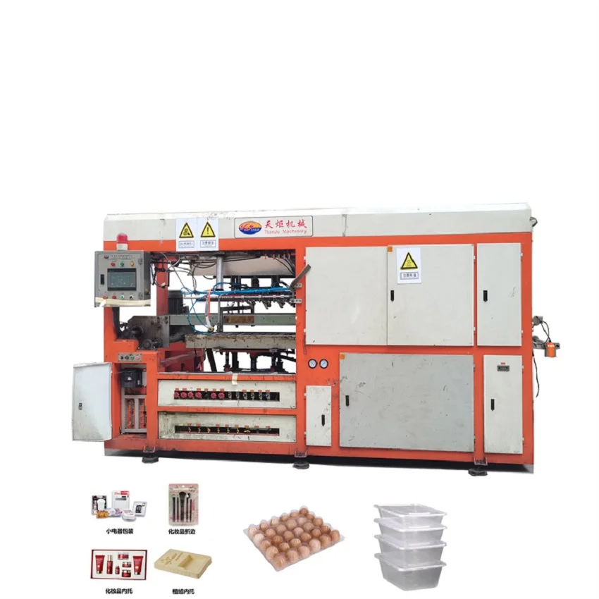 PET Plastic Four Station Plastic Vacuum Forming Machines for Egg Tray with Factory Price in China