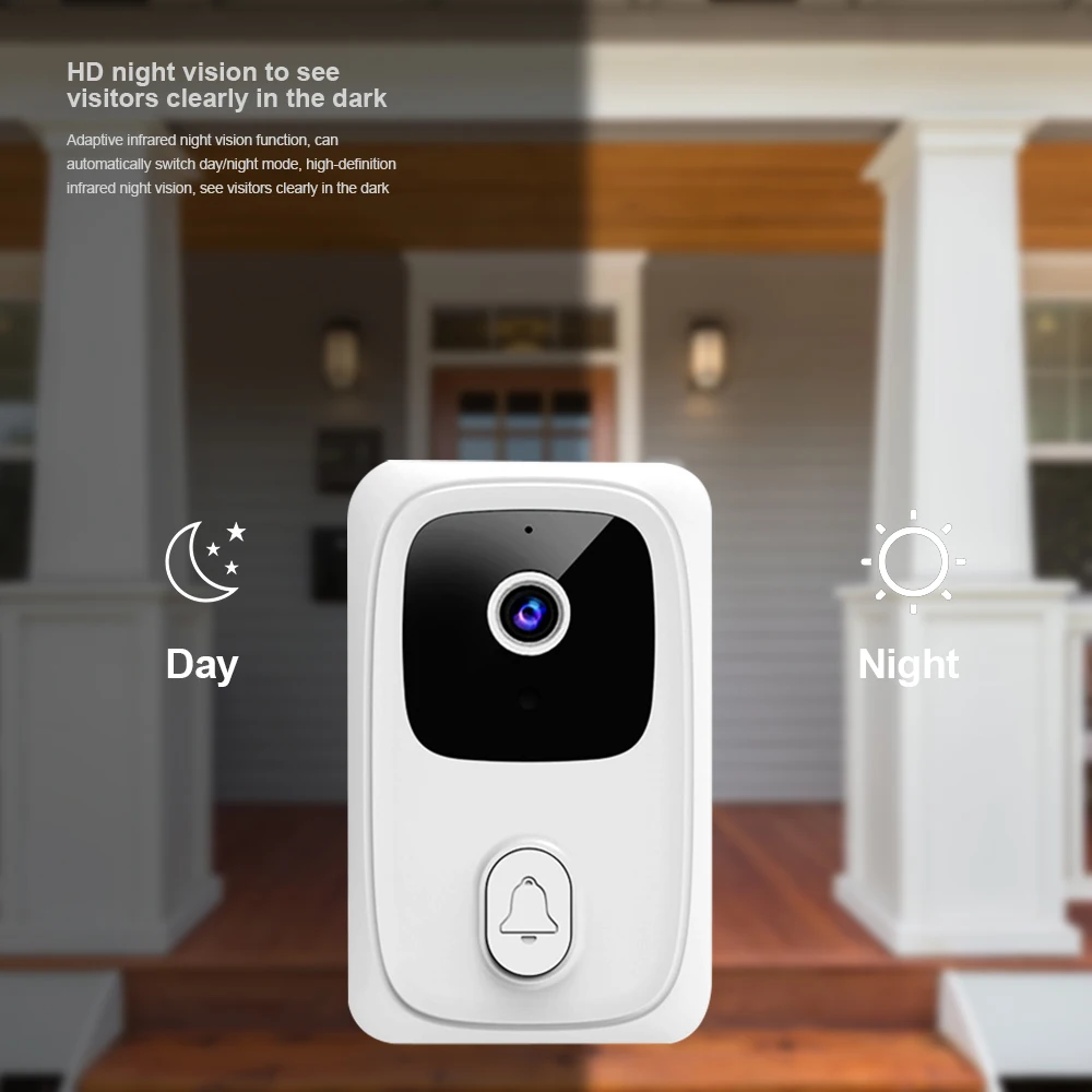Tuya Home Video Smart Visual Doorbell Wireless Wifi Doorbell High-Definition Camera Anti-Theft Door Bell
