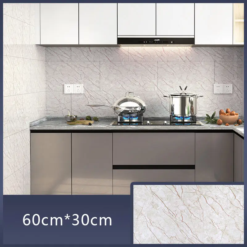 Bathroom Decor 3D Marble Tile Self Adhesive PVC Wall Sticker Peel And Stick Wall Tiles