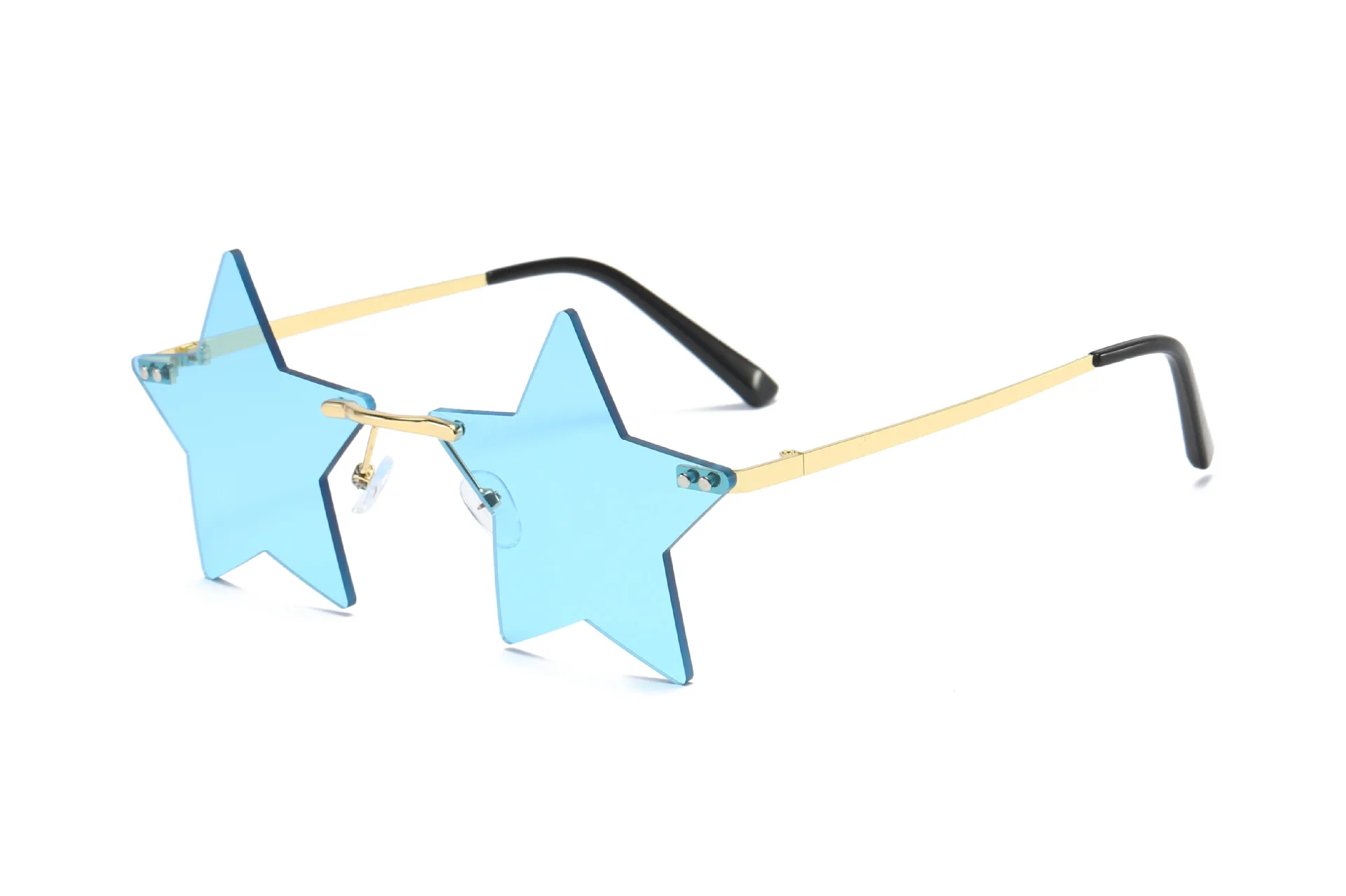 Daihe MJ-053 pink five-pointed star metal fashion Korean large frame custom sunglasses uv400 hip-hop