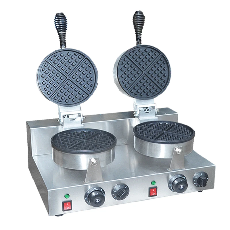 
Commercial Electric110V or 220v Double Head Waffle Baker 4 pcs/ plate 