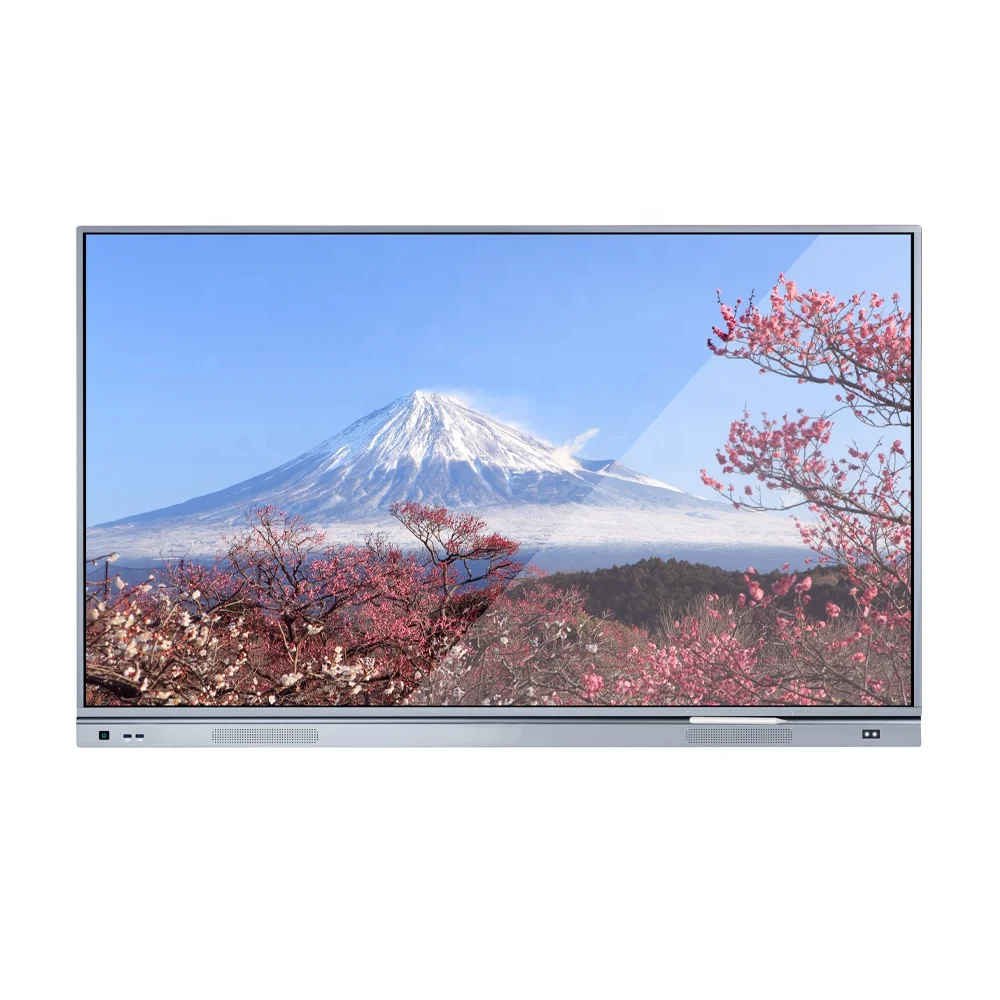 
20 Points Dual system 75 inch Android 8.0 touch screen flat panel all in one interactive whiteboard 