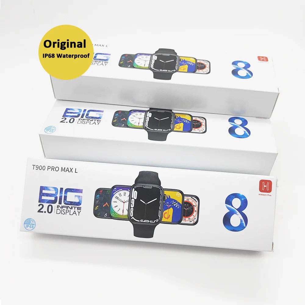 New Arrivals T900 Pro Max L 8 Series 1.92 Inch Smartwatch Waterproof Sport Fitness Heart Rate Monitor T900 Promax Smart Watch