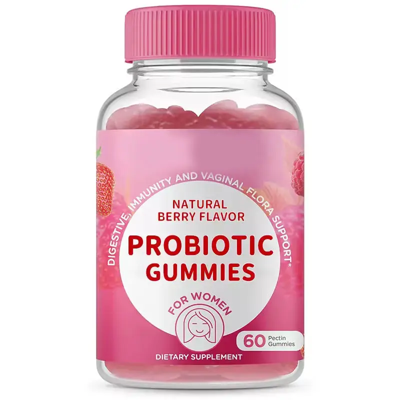 OEM ODM private label Probiotics Gummies дополнение пищеварительного здоровья поддерживает запор с пробиотиком