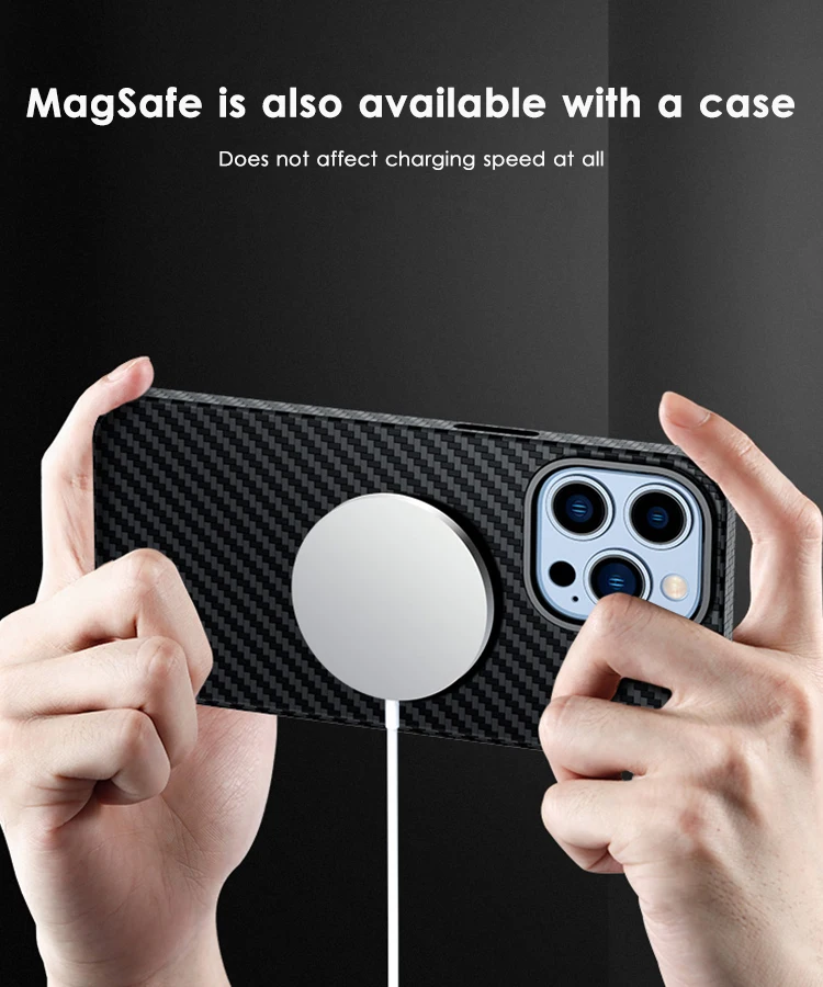 Magnetic Carbon Fiber Aramid Texture Slim Dry Hard PC Phone Cover Resin Carbon Fiber Phone Case For iPhone 12 13 14 15 Pro Max