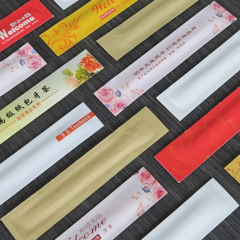 Custom toothpicks individually wrapped disposable birch wood bamboo toothpicks printing cheap toothpicks manufacturer