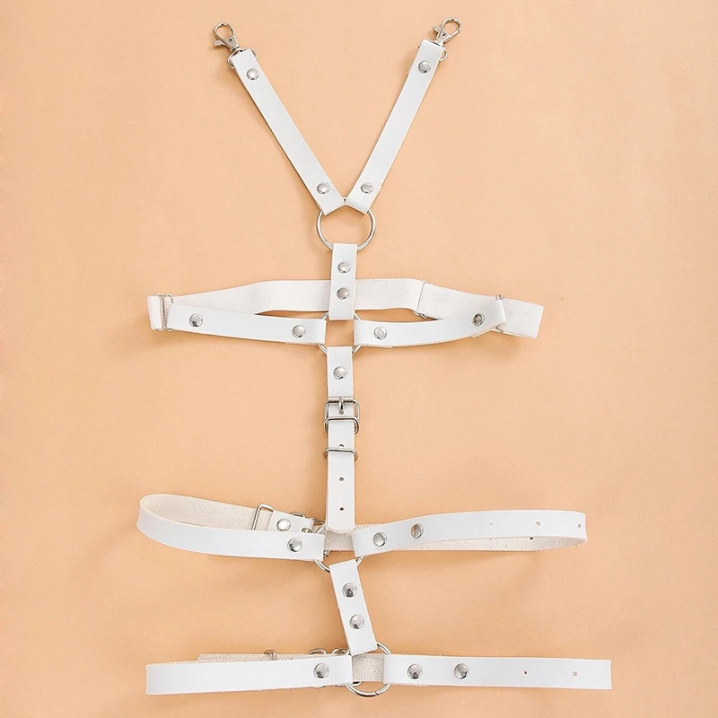 Custom Elasticity Pu Leather Leg Band Strap Hot Sexy Punk Mature Girls Leather Thigh Harness Leg Ring Garter For Ladies