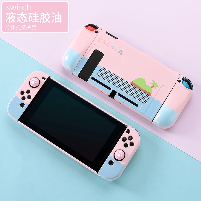 Мягкий защитный чехол из ТПУ для игровой консоли Nintendo Switch милый мультяшный контроллера