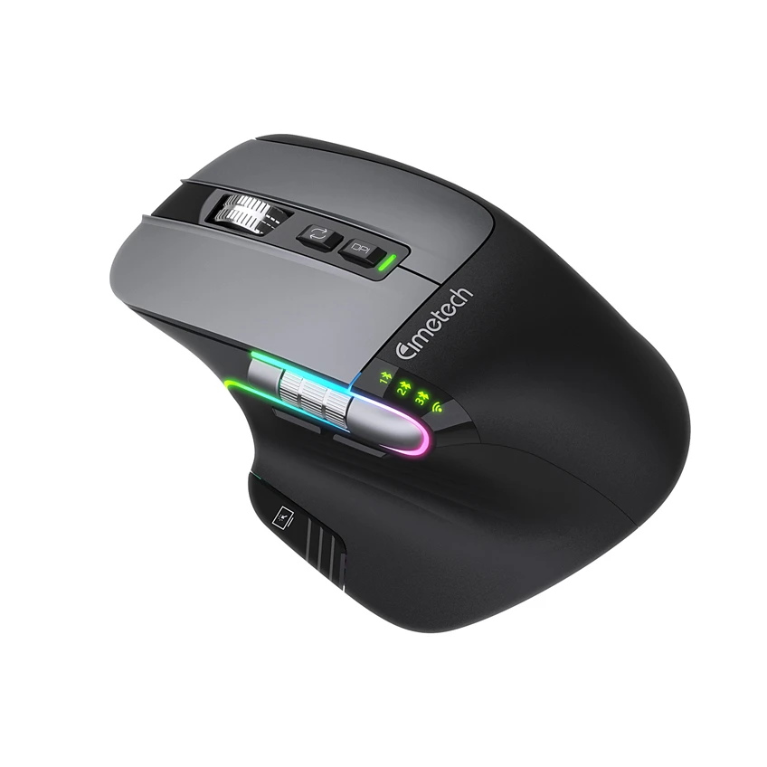 Перезаряжаемая эргономичная мышь 8D Rgb BT 2 4 ГГц беспроводная несколько устройств для ПК ноутбука
