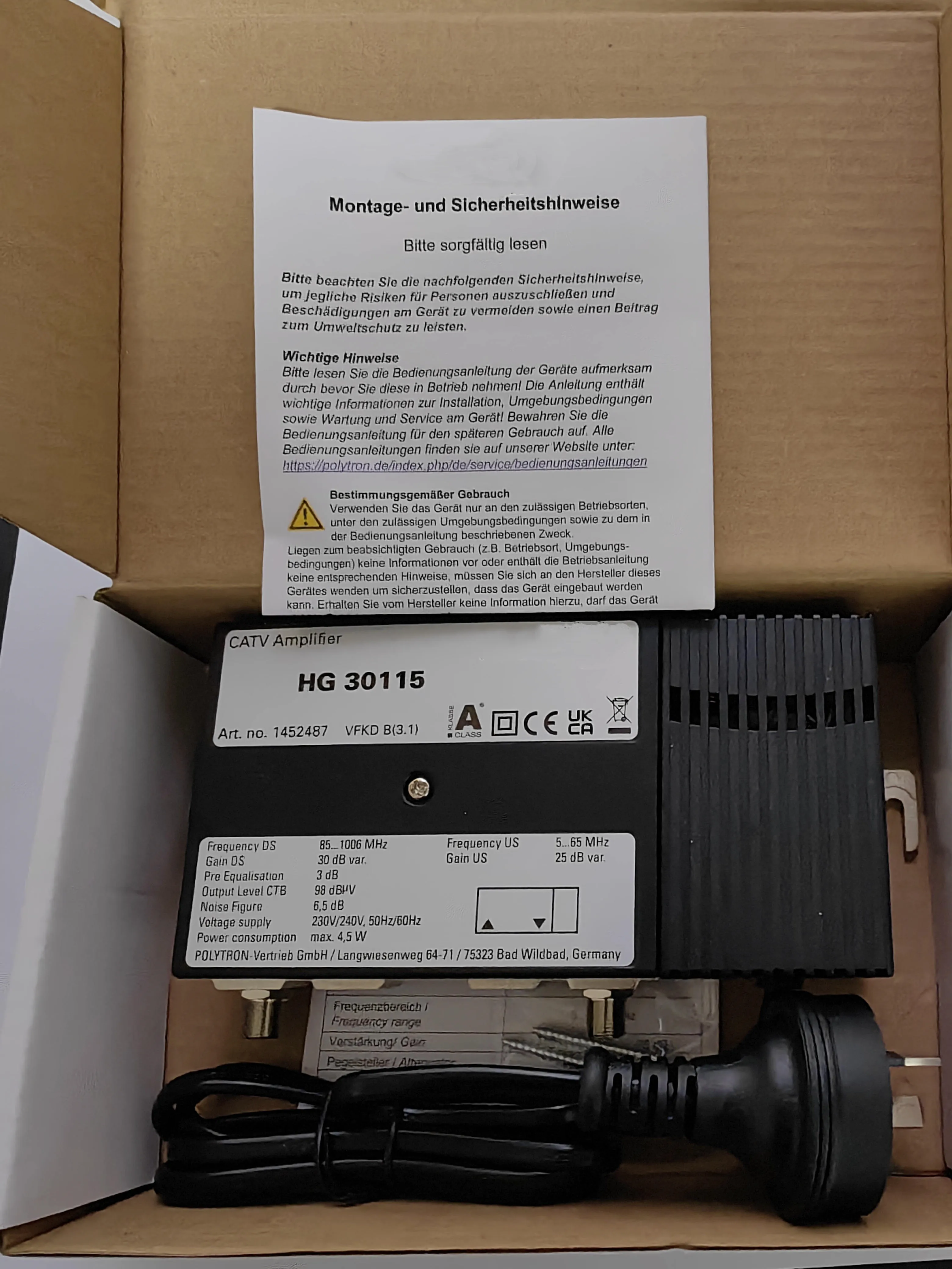 Highfly H30115 Antenna tv professional cable tv 3dB indoor 4.5W 85-1006MHz catv signal amplifier