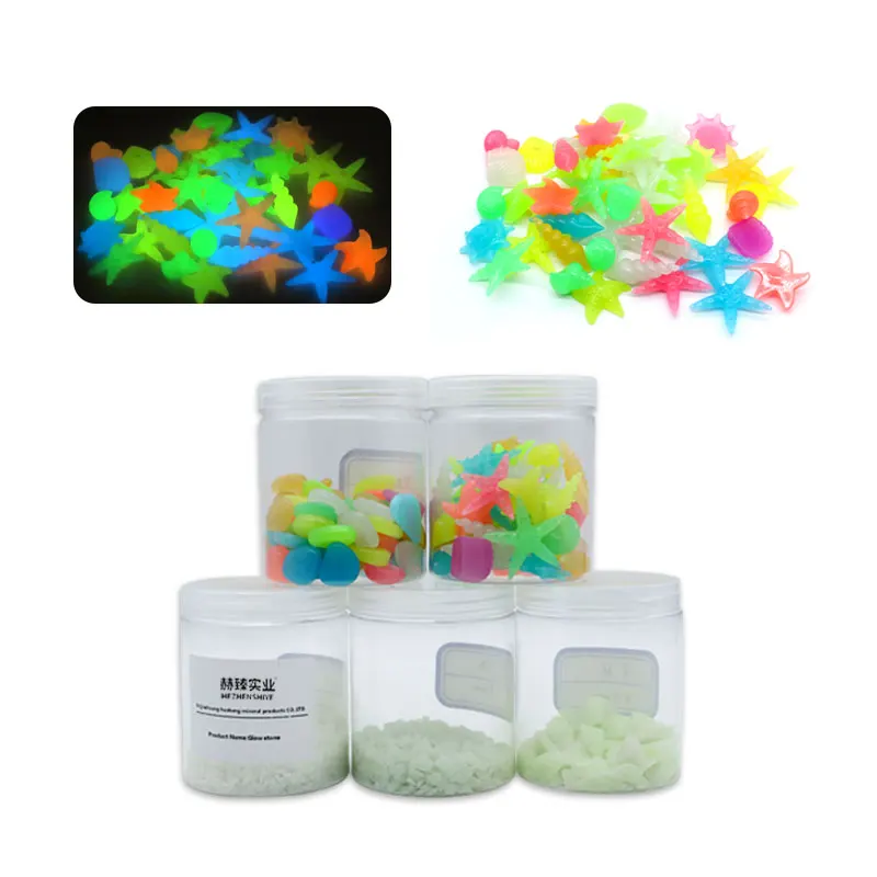 Custom packaged glow-in-the-dark stone ground paving fish tank landscaping