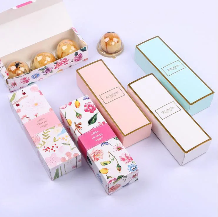 20 piezas INS Flamingos-caja larga de regalo para boda carton para galletas y dulces recuerdo de macarron regalo macaron box