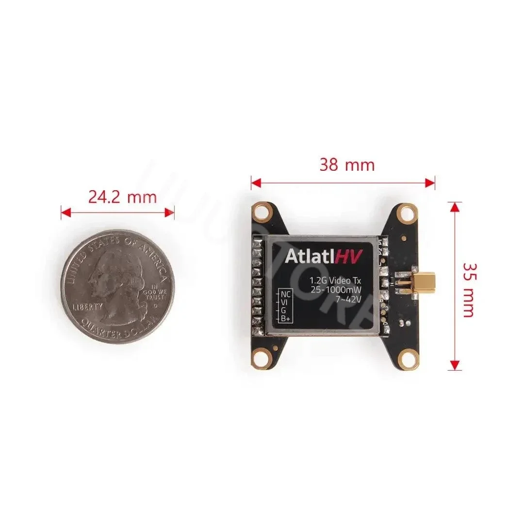 HolyBro Atlatl HV V2 VTX 1.2GHz 1W FPV Transmitter VTX 2-8S 30.5X30.5mm for FPV Long Range Drone RC Model