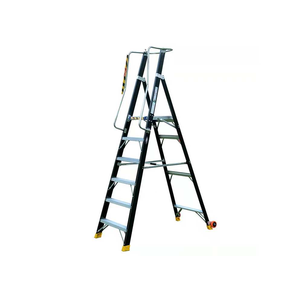Safety 5 Feet Fiberglass Folding Platform Step Ladder