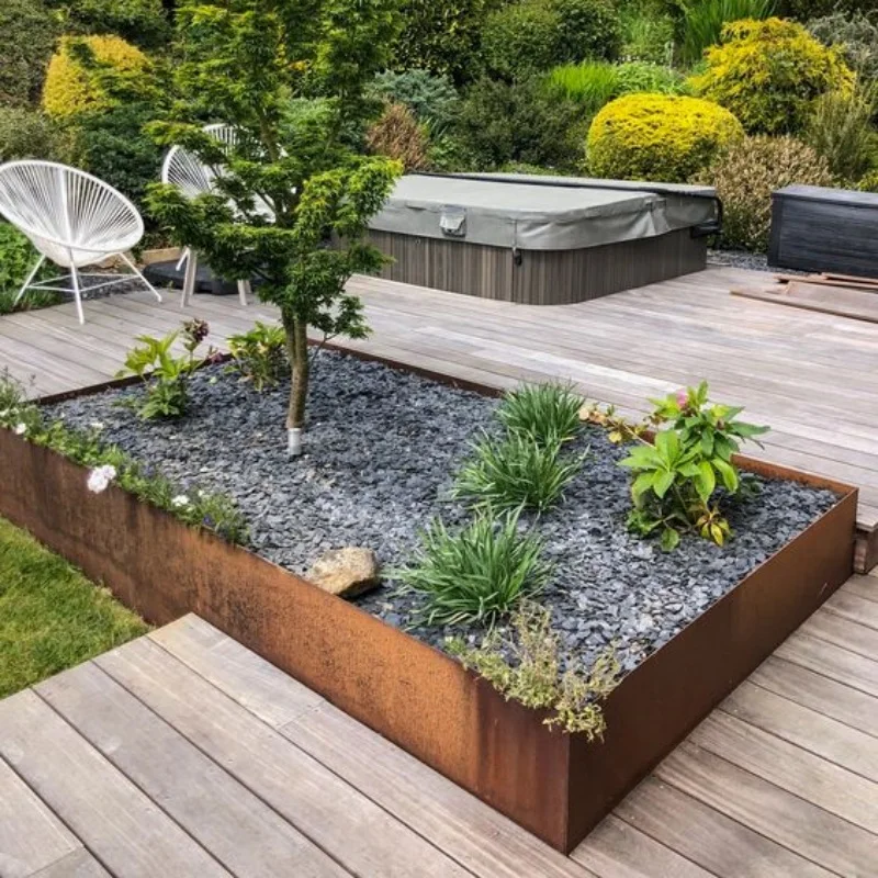 High quality garden metal perimeter easy to install 20 years of service life corten steel edging