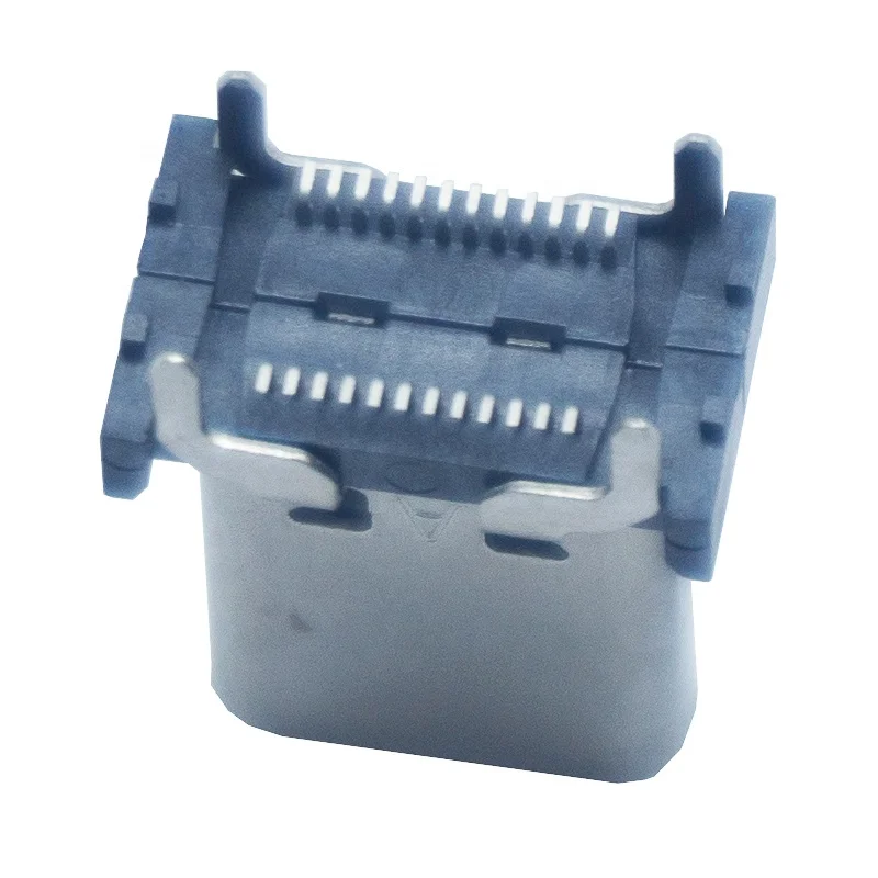 High durability Vertical Usb Type-c Female 24pin 13.0/13.5mmH dual-row 3.1 type c PCB connector   for fast charger