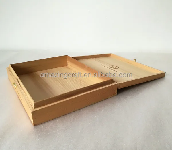 Wood Cigar Case Brown Varnish OEM Premium Gift Package Box Wholesale