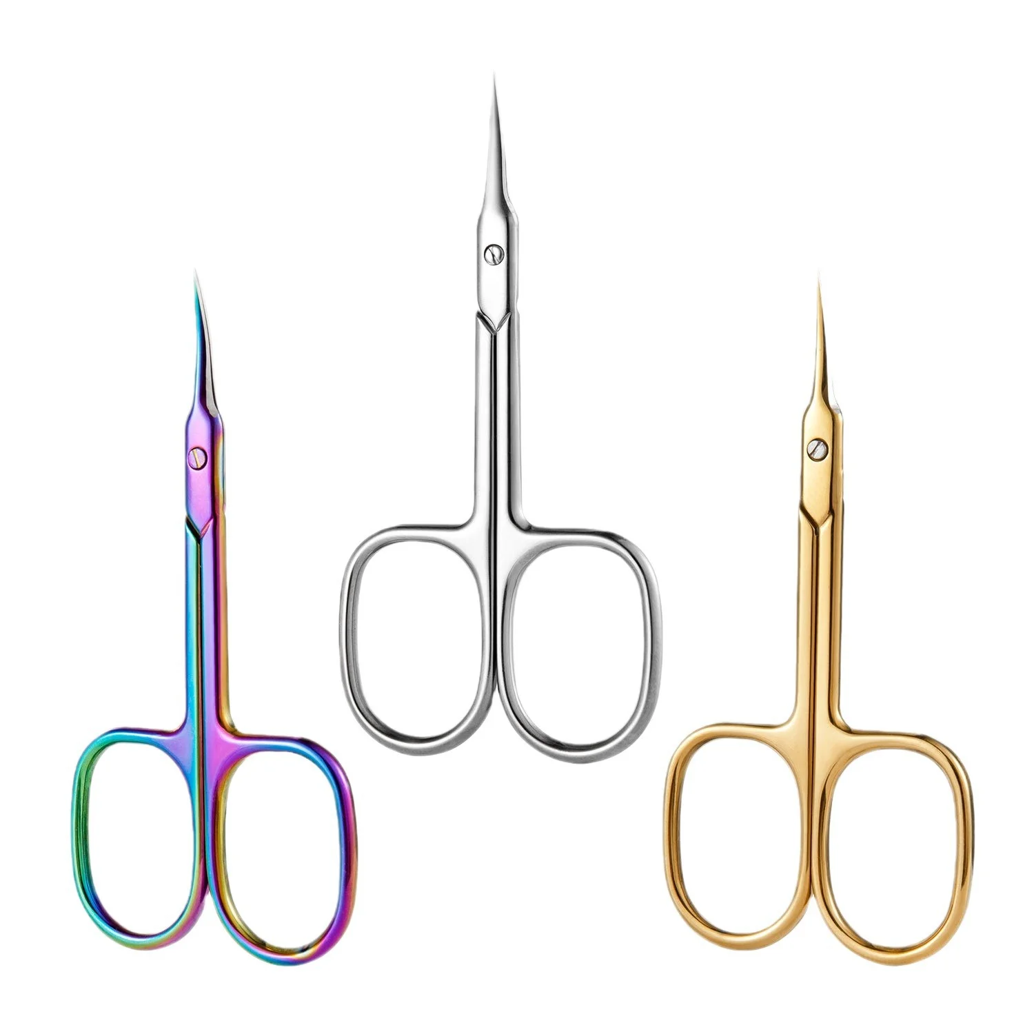 Professional Russian Manicure Pedicure Scissors Stainless Steel Dead Skin Remover Curved Tip Cuticle Regrowth Features Beauty